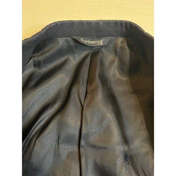 VTG Burberrys Mens Blazer Navy 100% Wool Made In USA Size 44R gold buttons - Picture 11 of 16